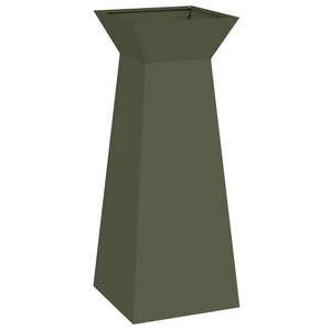 vidaXL Jardinière à pilier Olive 40 x 40 x 100 cm Acier