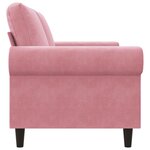 vidaXL Canapé à 2 places Rose 140 cm Velours
