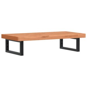 vidaXL Étagère de vasque murale acier et bois massif de hêtre