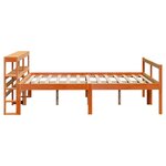 vidaXL Cadre de lit et tête de lit sans matelas cire marron 120x200 cm