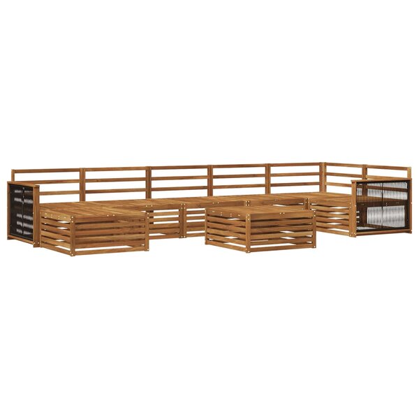 vidaXL Ensemble de canapés d'extérieur 8 Pièces Naturel