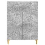 vidaXL Buffet Gris béton 66 x 34 5 x 90 cm Bois d'ingénierie