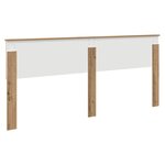 vidaXL Tête de lit Chêne artisanal 200 cm Bois d'ingénierie