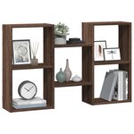 vidaXL Étagère murale chêne marron 96x18x60 cm bois d'ingénierie