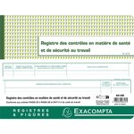 Piqûre 24x32cm - Registre des contrôles de santé et de sécurité au travail - 20 pages EXACOMPTA