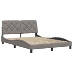 vidaXL Cadre de lit sans matelas taupe 140x200 cm tissu