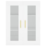 vidaXL Buffet haut Blanc 69 5x34x180 cm Bois d'ingénierie