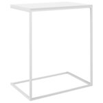 vidaXL Table d'appoint Blanc 55x35x66 cm Bois d'ingénierie