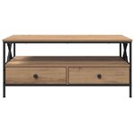 vidaXL Table basse chêne artisanal 100 x 51 x 45 cm Bois d'ingénierie