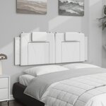 vidaXL Coussin de tête de lit Viana blanc 140 cm similicuir