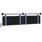 vidaXL Tête de lit suspendue Avec lumière LED Bleu denim Tissu