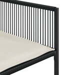 vidaXL Ensemble à manger de jardin 15 Pièces coussins noir résine tressée
