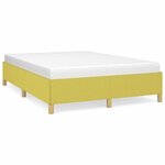 vidaXL Cadre de lit sans matelas vert 140x190 cm tissu