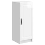 vidaXL Buffet Blanc brillant 33 x 34 5 x 87 cm Bois d'ingénierie