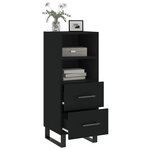 vidaXL Buffet Noir 34 5x34x90 cm Bois d'ingénierie