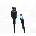 Câble de recharge 3m Micro USB Supersoft avec LED pour PS4 et Xbox One