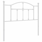 vidaXL Tête de lit métal blanc 100 cm