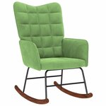 vidaXL Chaise à bascule Vert clair Velours