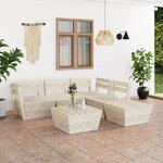 Vidaxl salon de jardin palette 6 pièces bois d'épicéa imprégné