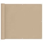 vidaXL Écran de balcon 100 x 500 cm Tissu Oxford Rectangulaire Beige
