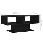 Vidaxl table basse noir 103 5x50x44 5 cm aggloméré