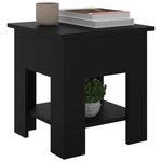 vidaXL Table basse noir 40x40x42 cm bois d'ingénierie