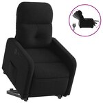 vidaXL Fauteuil inclinable électrique noir tissu