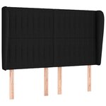 vidaXL Sommier à lattes de lit avec matelas Noir 140x200 cm Tissu