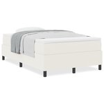 vidaXL Lit à ressort avec matelas - Crème petit double en tissu corduroy