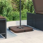 vidaXL Ensemble de base de parasol pour parasols à pied croisé 4Pièces PP