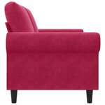 vidaXL Canapé à 2 places Rouge bordeaux 140 cm Velours