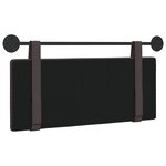 vidaXL Tête de lit suspendue Marron foncé Tissu