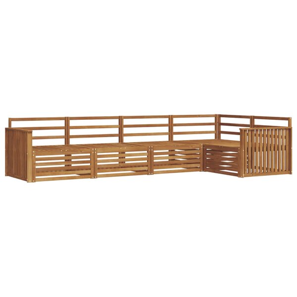 vidaXL Ensemble de canapés d'extérieur 5 Pièces Naturel