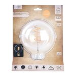 Ampoule ronde led spirale ambré 17 cm unitaire