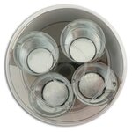 12 mini seaux en zinc 6 cm