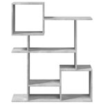 vidaXL Étagère séparatrice de pièce gris béton 92x29x112 cm