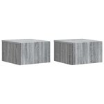 vidaXL Cabinet de chevet mural 2 pièces Sonoma gris 33 x 34 5 x 20 cm