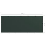 vidaXL Écran de balcon Vert foncé 120x300 cm Tissu Oxford