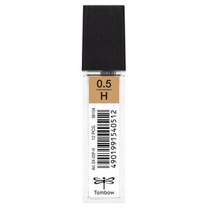 Etui de 12 Mine pour porte-mine pointe calibrée 0 5 mm dureté H TOMBOW