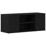 Meuble TV vidaXL Noir Chêne 100x35x40 cm Bois d'ingénierie