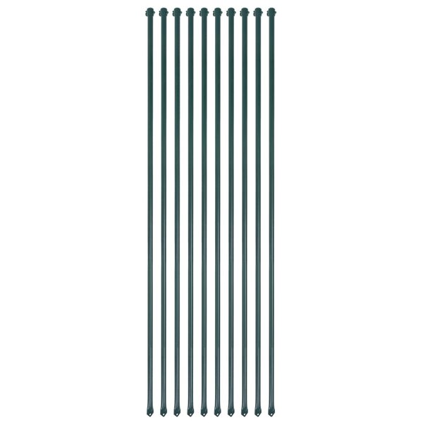 vidaXL Poteau de jardin 10 Pièces 1 5 m Métal Vert