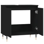 vidaXL Armoire de salle de bain noir 58x33x60 cm bois d'ingénierie