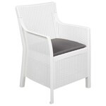 vidaXL Ensemble salon avec coussin 3 Pièces Blanc PP