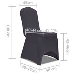 Vidaxl housse de chaise extensible 6 pièces anthracite