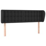 vidaXL Tête de lit avec oreilles Noir 147x23x78/88 cm Similicuir