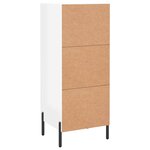 vidaXL Buffet Blanc brillant 34 5x34x90 cm Bois d'ingénierie