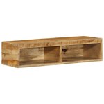 VidaXL Meuble TV mural 80x30x19 cm bois massif de manguier brut