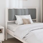 vidaXL Tête de lit capitonnée avec tête de lit Blanc 100 cm Pin massif