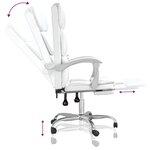 vidaXL Fauteuil inclinable de bureau Blanc Similicuir