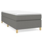 vidaXL Cadre de lit gris foncé 90x190 cm tissu